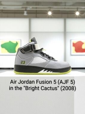 Air Jordan 5 Retro Fusion GS (2008) Rare (AJF 5) "Cactus" NWBox 5.5Y W7